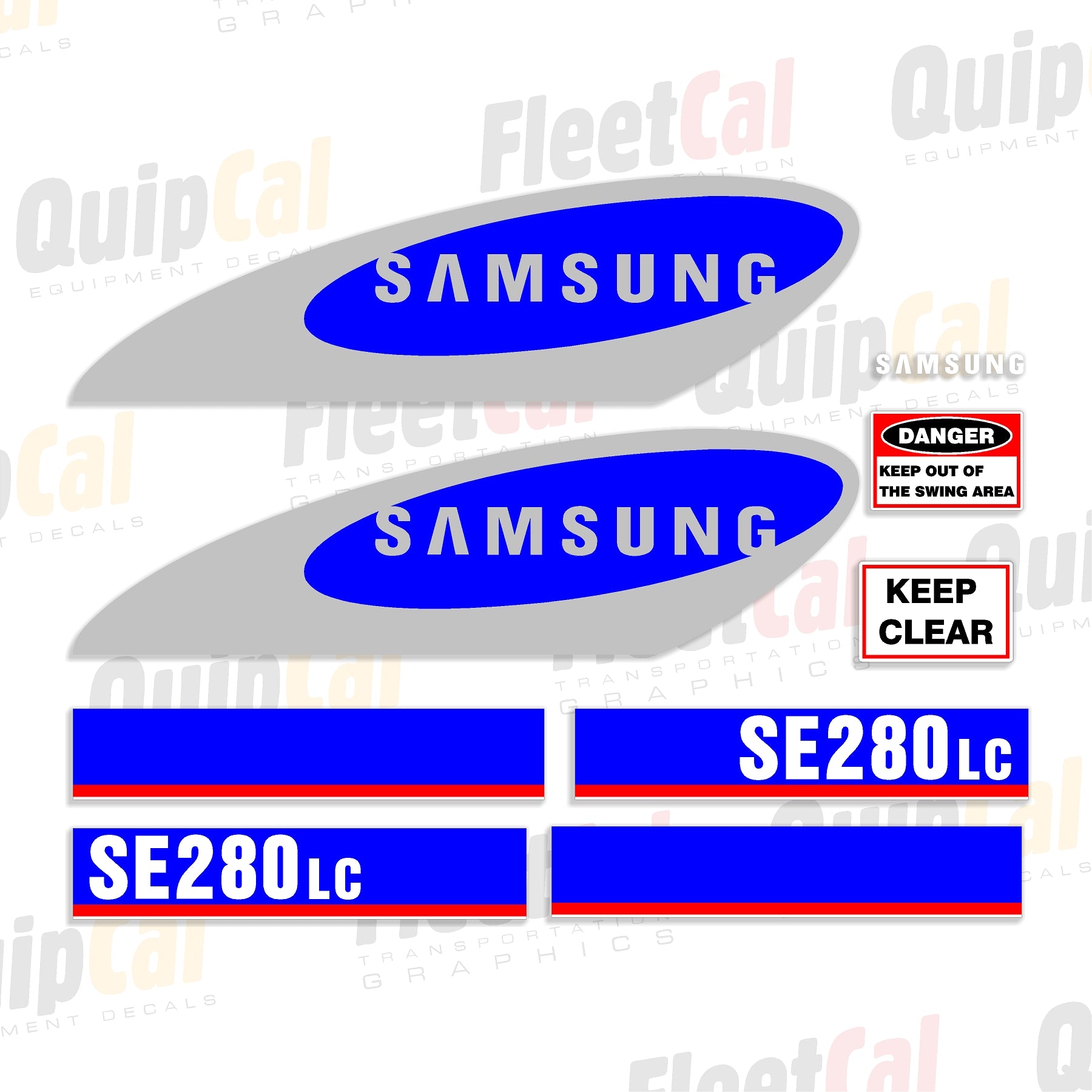 Samsung SE280LC Excavator Marking Decal Set – Truck and Equipment Decals
