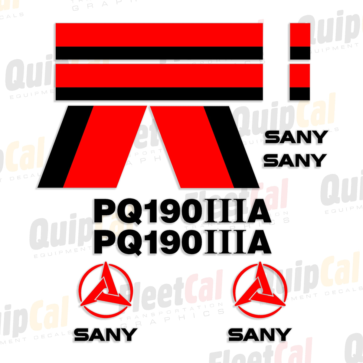 Wheelmark Sticker Sany PQ190III A Grader Marking Decal Set – Truck and Equipment Decals
