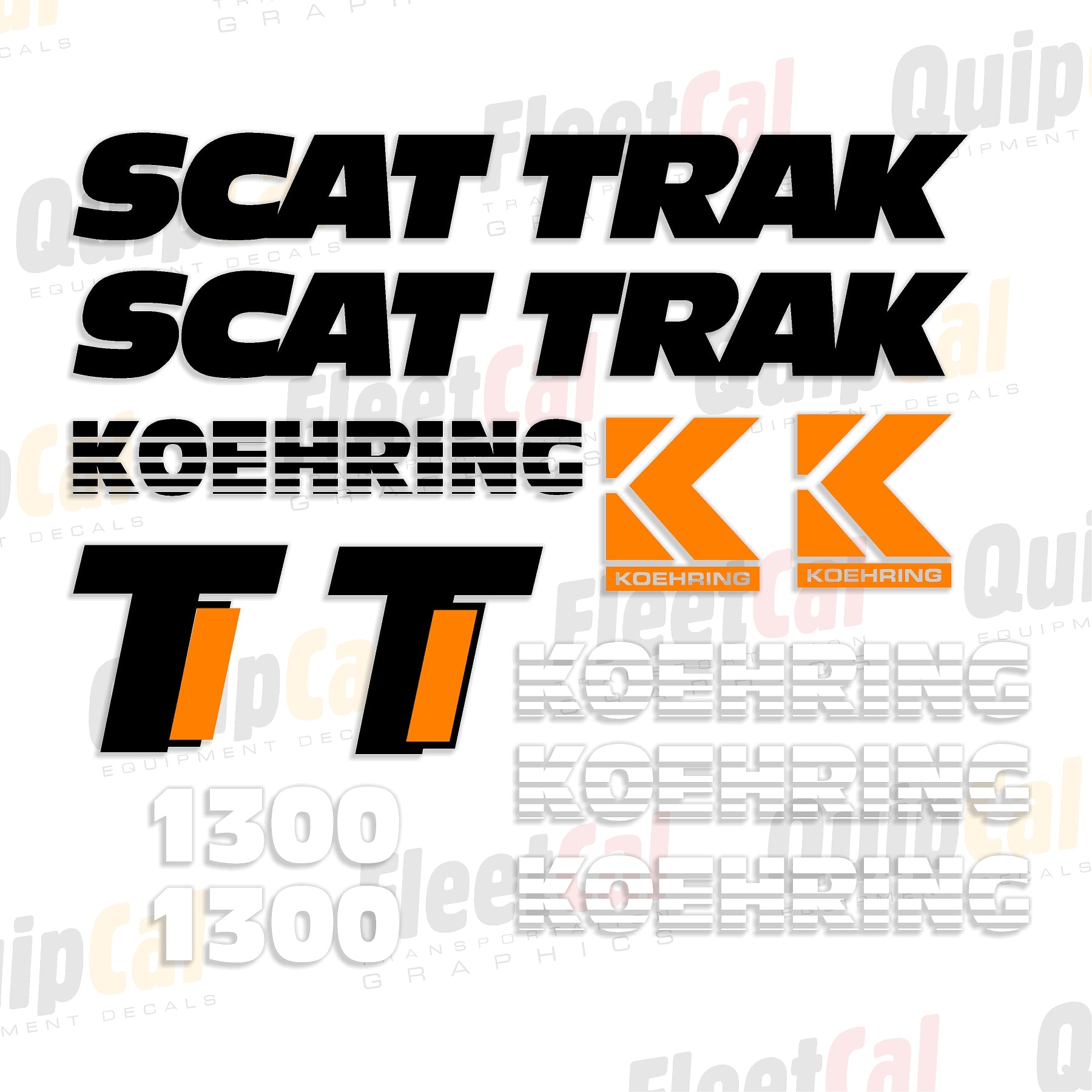 Scat Trak 1300 Skid Loader Marking Decal Set (Koehring Style) – Truck ...