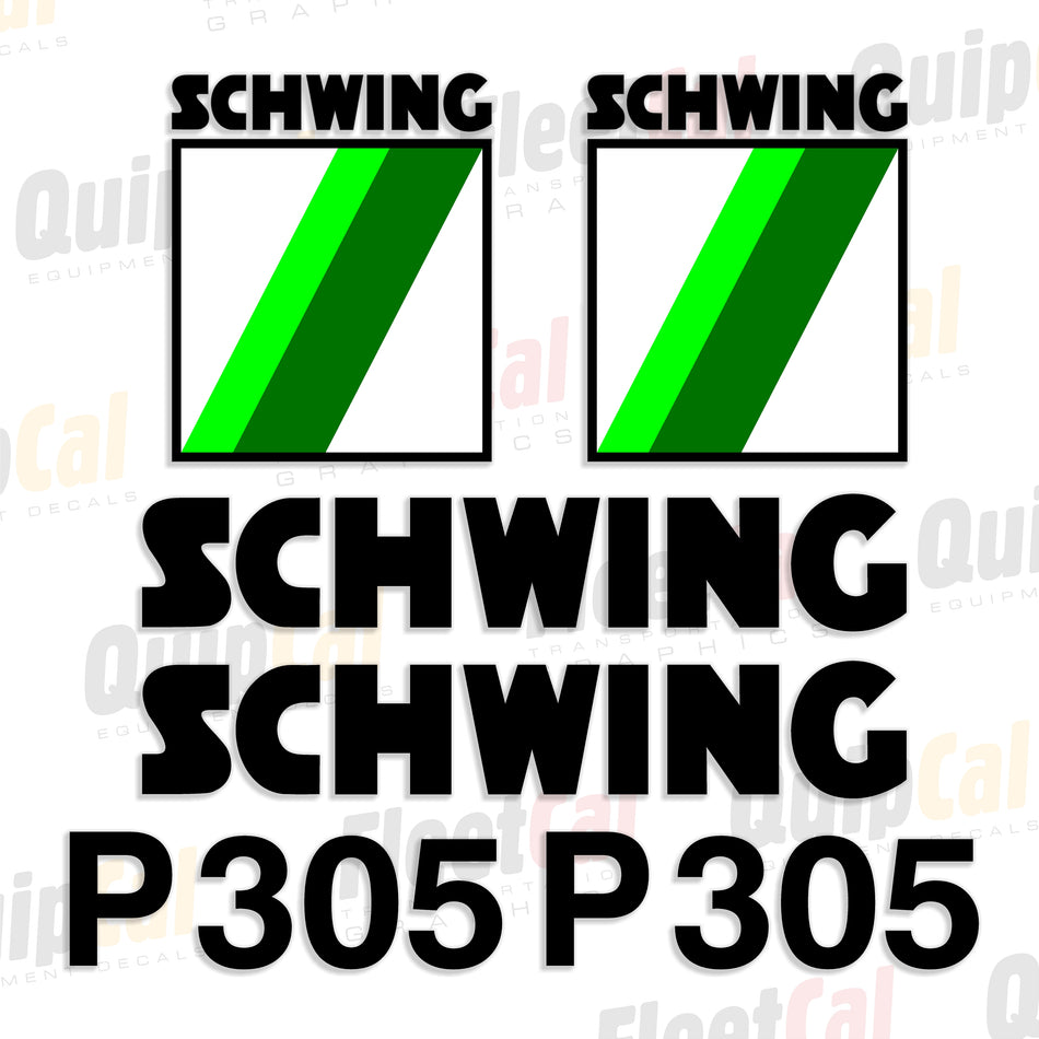 Schwing P305 Concrete Pump Decal Set