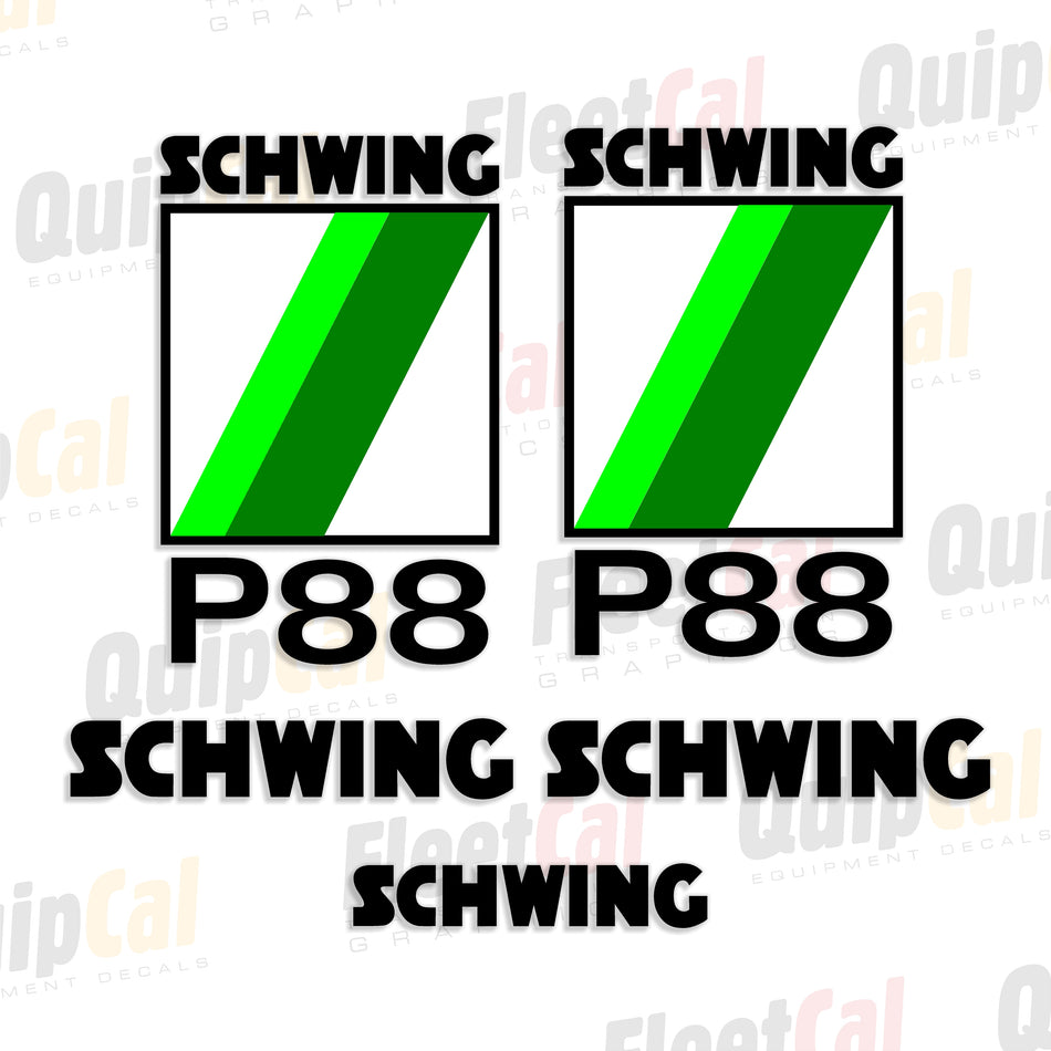 Schwing P88 Towable Concrete Pump Decal Set