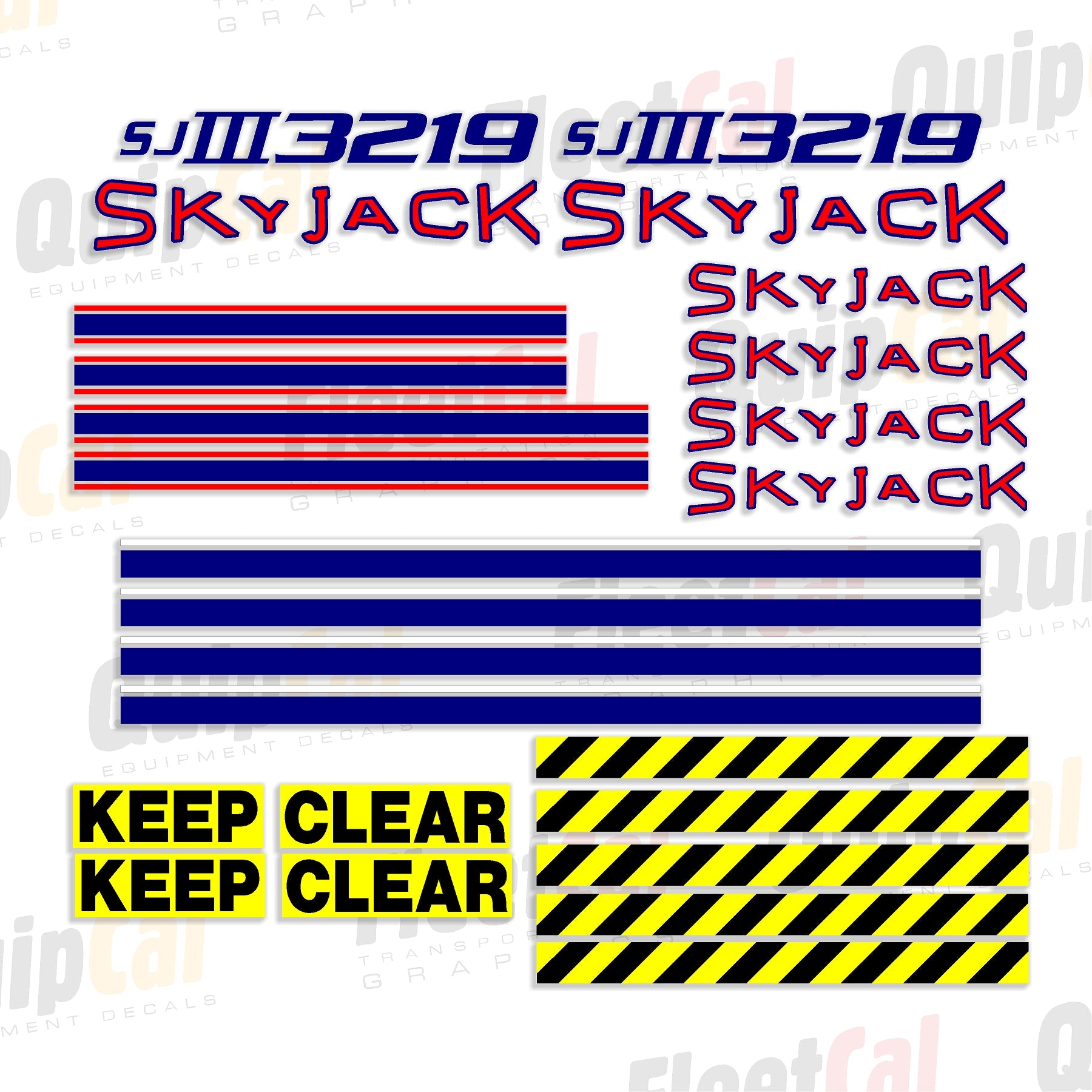 Decal Kit Fits Skyjack SJIII 3226 Scissor Lift Aftermarket Safety Stickers USA