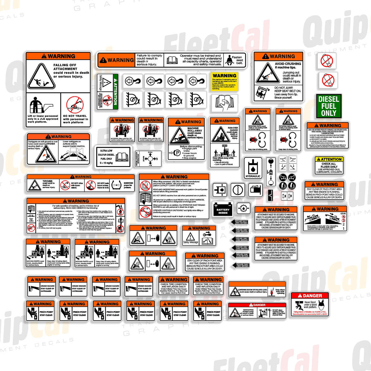 Skytrak Telehandler Safety Decal Set – Truck and Equipment Decals