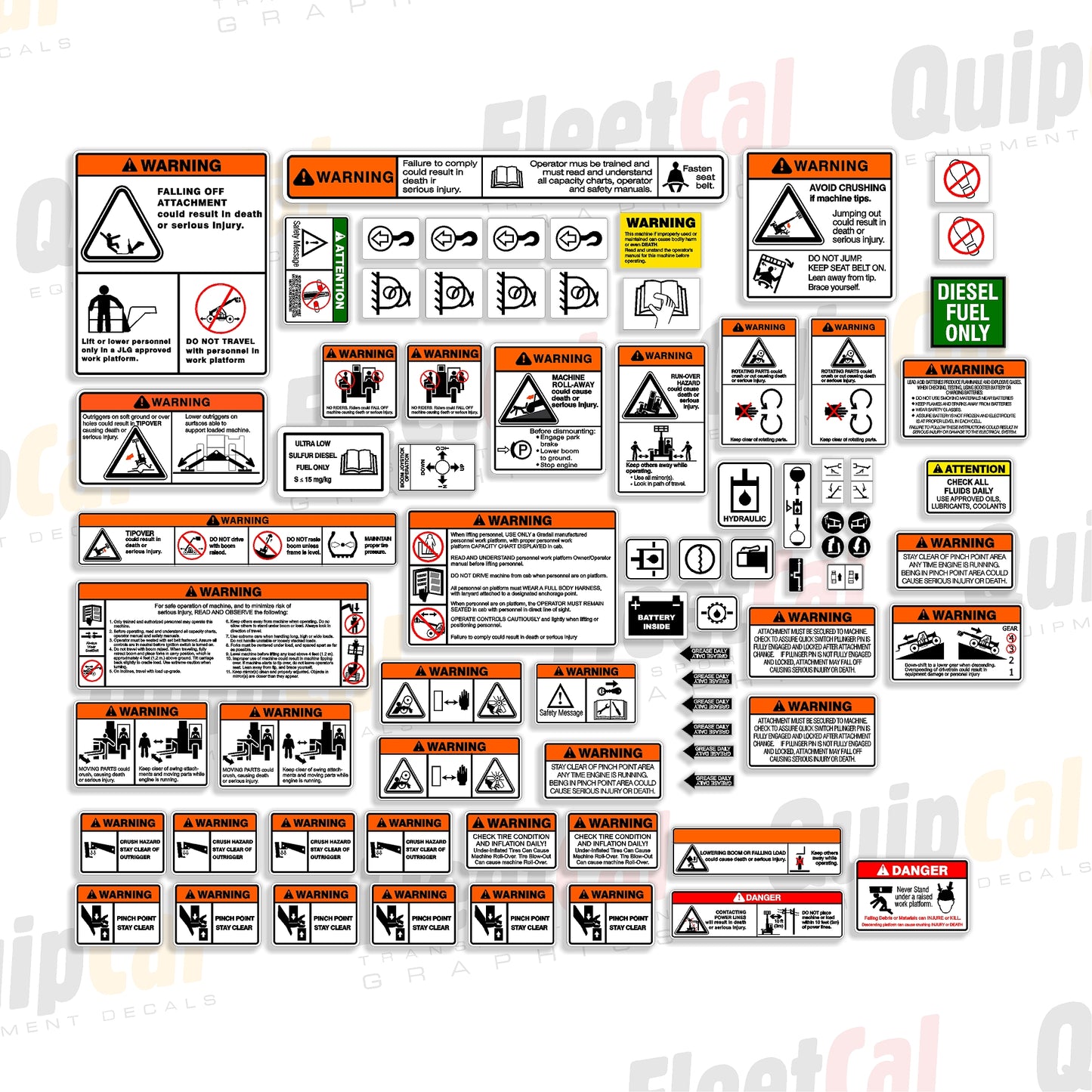 Skytrak Telehandler Safety Decal Set – Truck and Equipment Decals