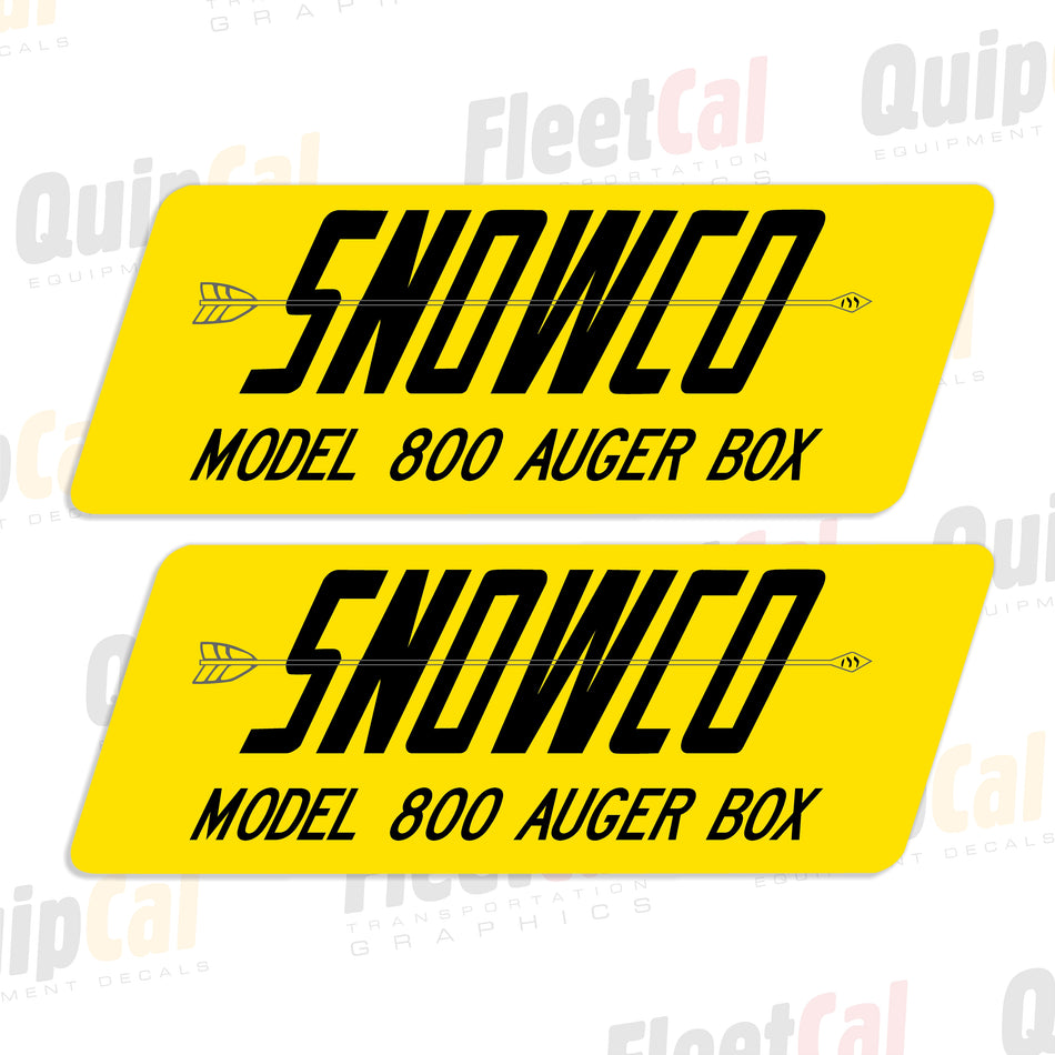 Snowco Model 800 Auger Box Decals (1 PAIR)