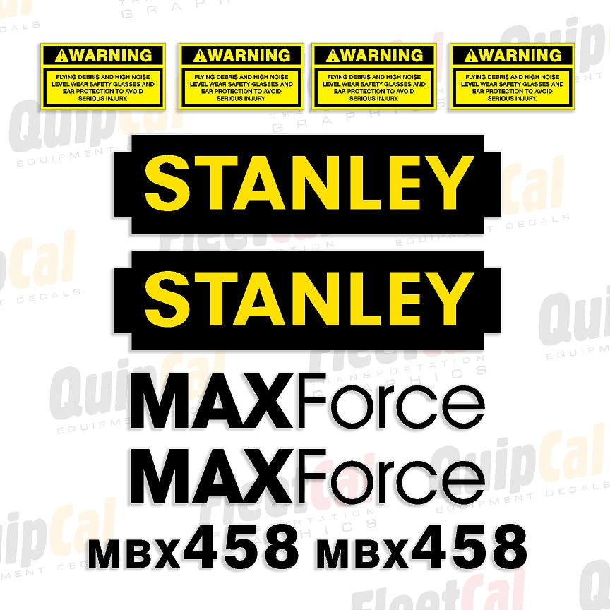 Stanley MBX458 Hydraulic Breaker - Hammer Marking Decal Set – Truck and ...