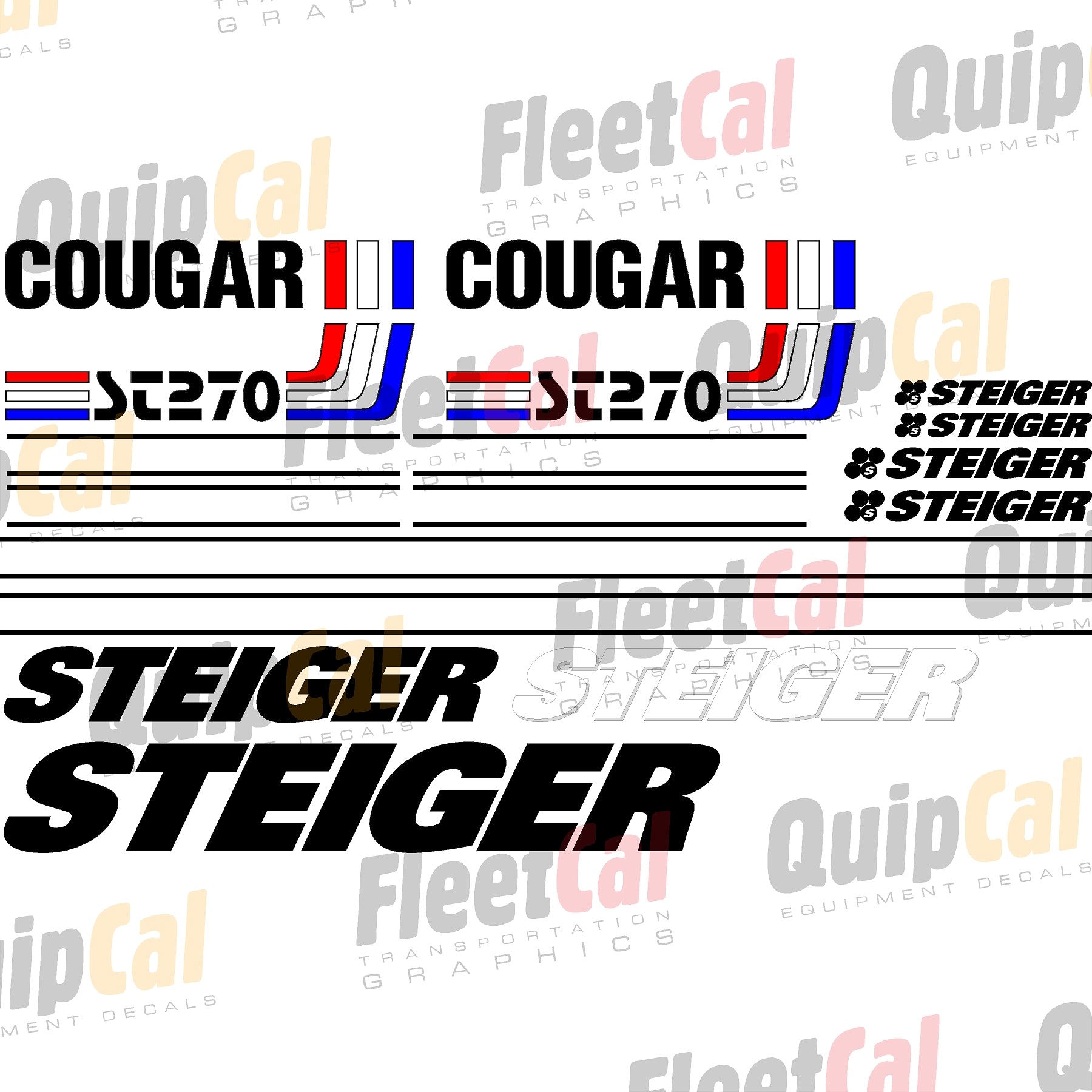 Steiger Cougar ST270 Marking Decal Set – Truck and Equipment Decals