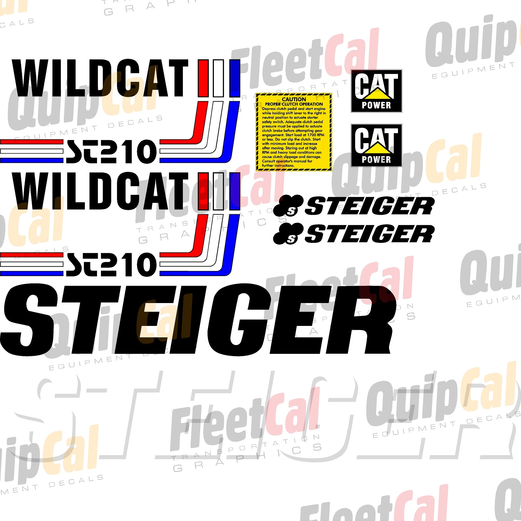 Steiger Wildcat ST210 Marking Decal Set – Truck and Equipment Decals