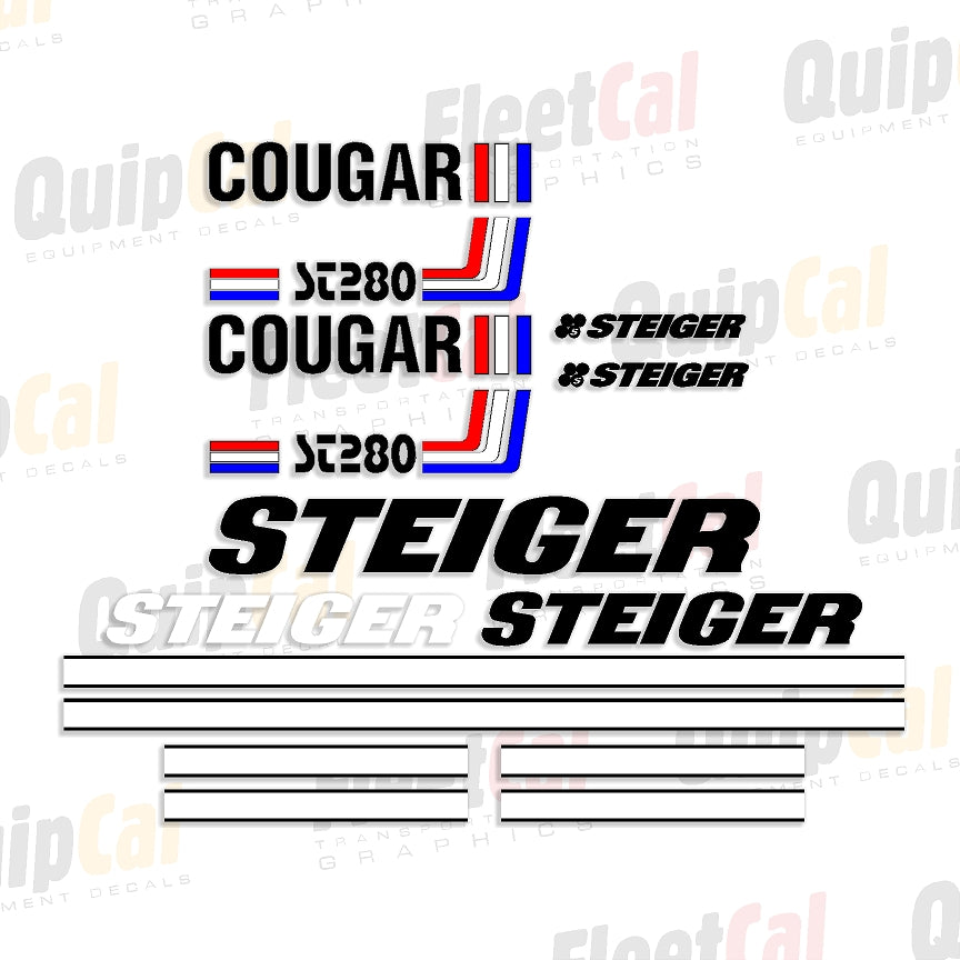 Steiger Signs Steiger Cougar ST280 Tractor Marking Decal Set – Truck and Equipment Decals