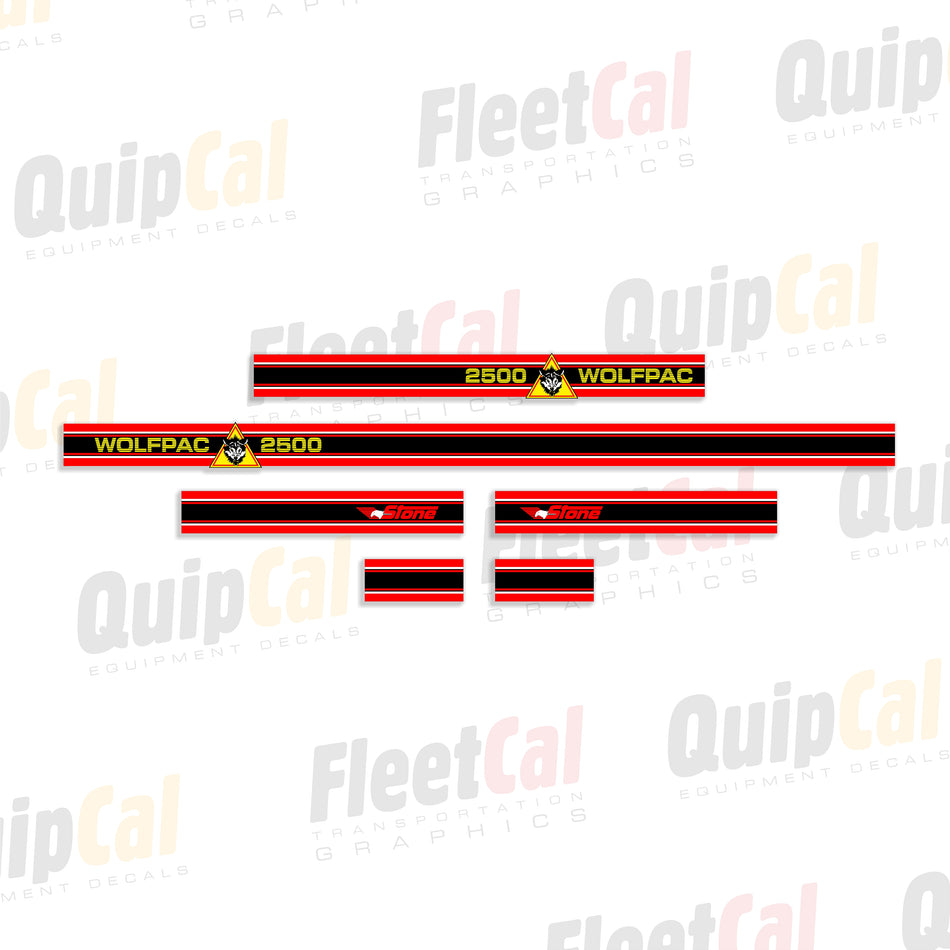 Stone Wolfpac 2500 Double-Drum Roller Marking Decal Set