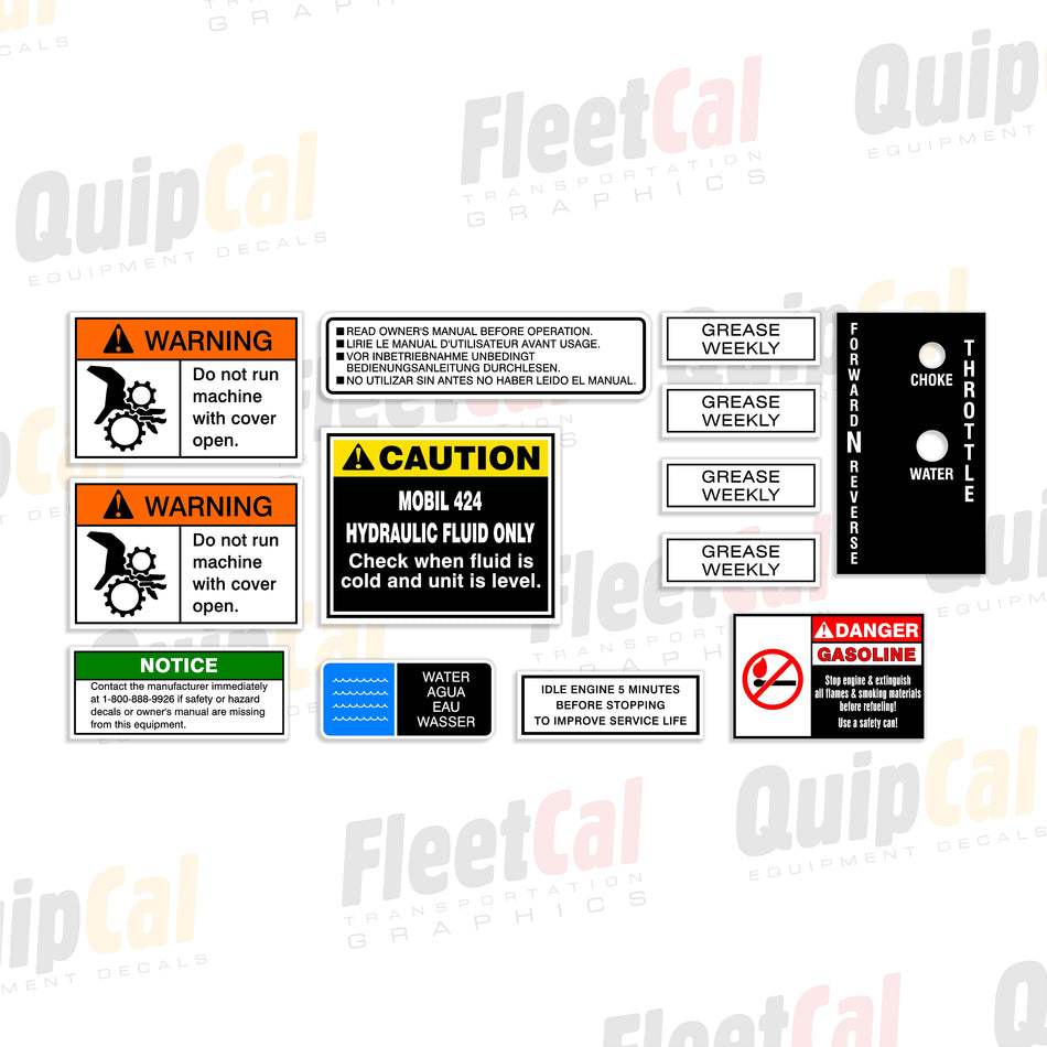 Juego de calcomanías para marcar compactadores Rammax P33-22 HMR