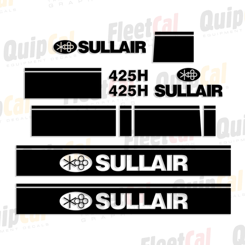 Sullair 425H Sullair Air Compressor Decal Set