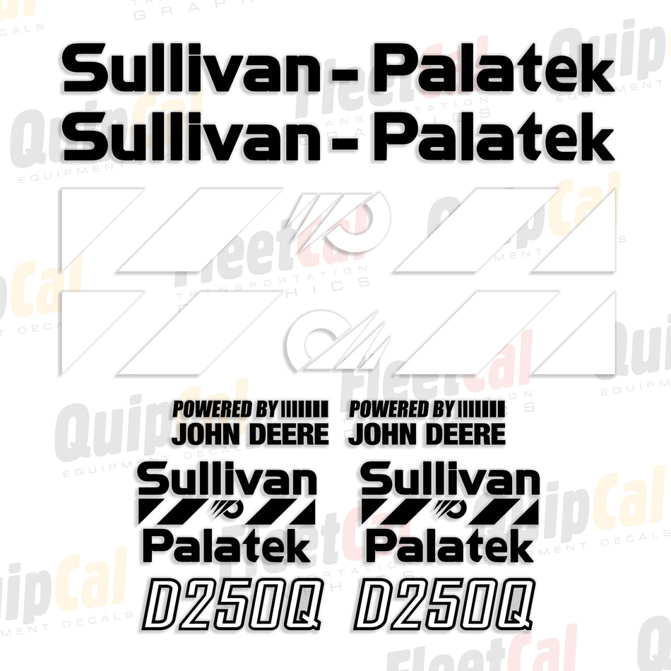 Sullivan-Palatek D250Q Air Compressor Decal Set