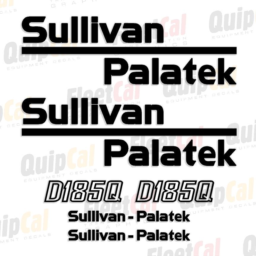 Sullivan Palatek Air Compressor Decals