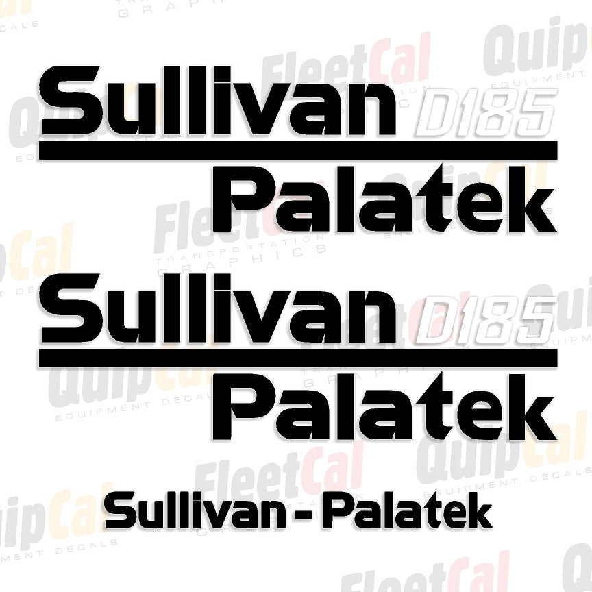 Sullivan Palatek Air Compressor Decals