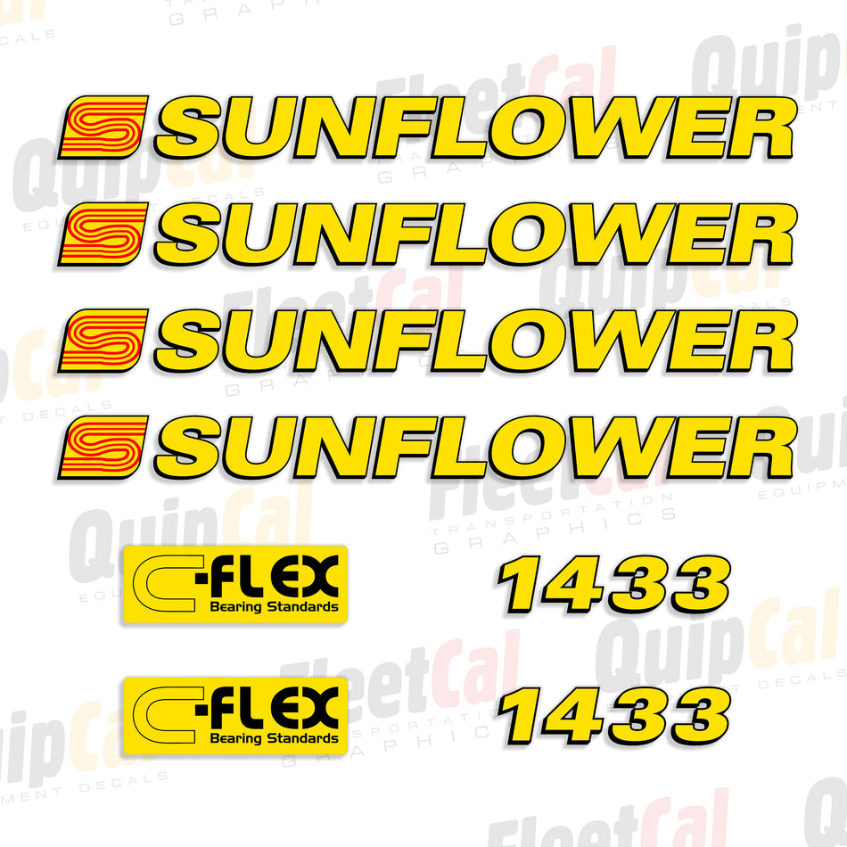 Sunflower 1433 Disc Decal Set