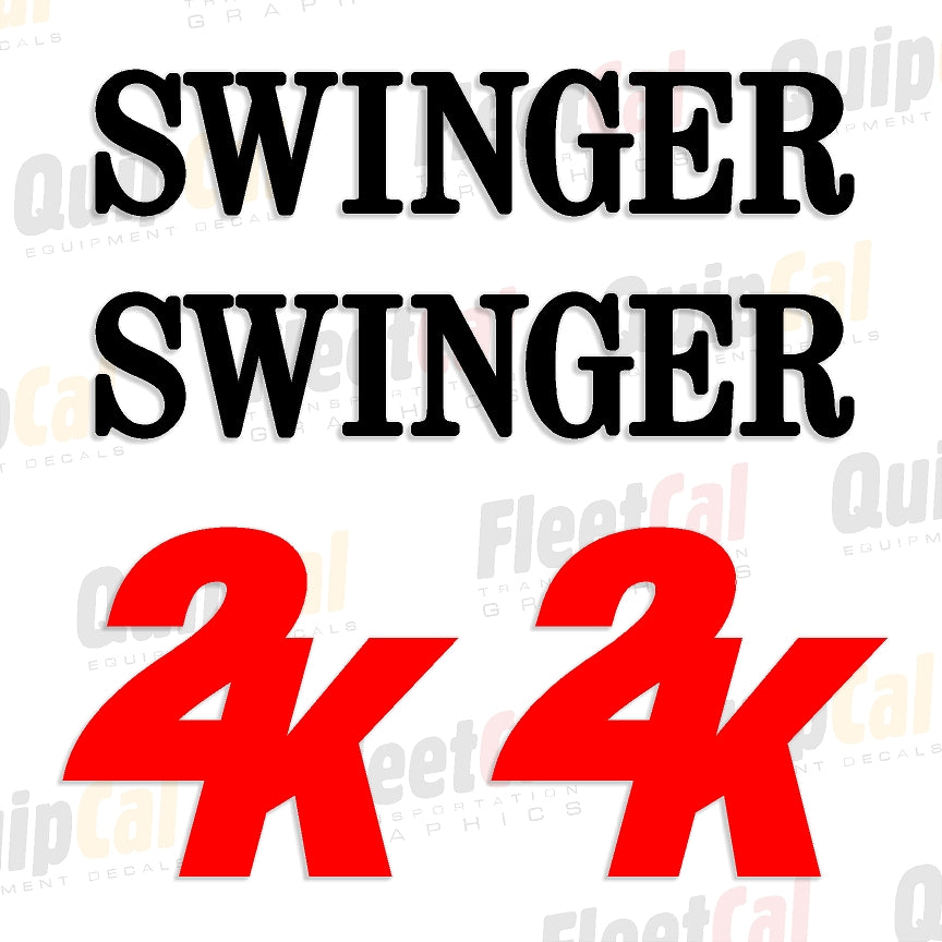 Swinger 2K Wheel Loader Marking Decal Set – Truck and Equipment Decals