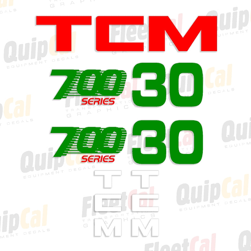 Forkift Lettering TCM 30 700 Series Forklift Marking Decal Set – Truck and Equipment Decals
