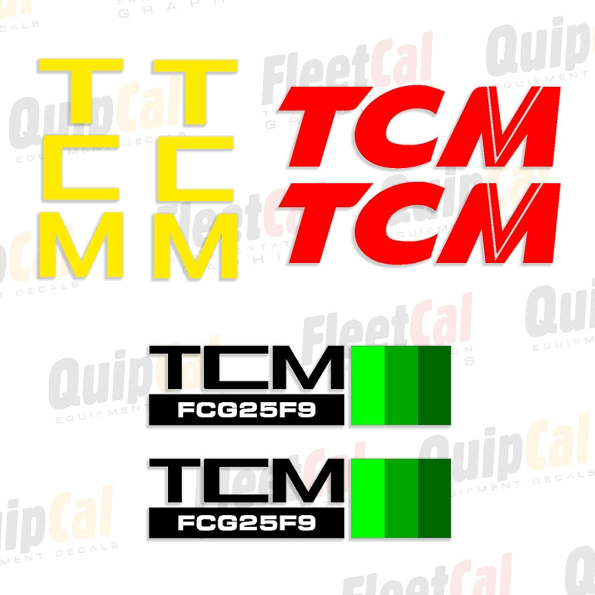 Forkift Lettering TCM FCG25F9 Forklift Marking Decal Set – Truck and Equipment Decals