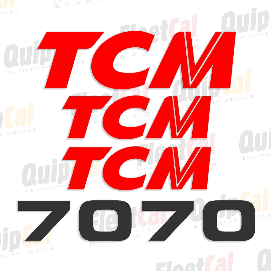 Forkift Lettering TCM FD70-9 Forklift Marking Decal Set – Truck and Equipment Decals