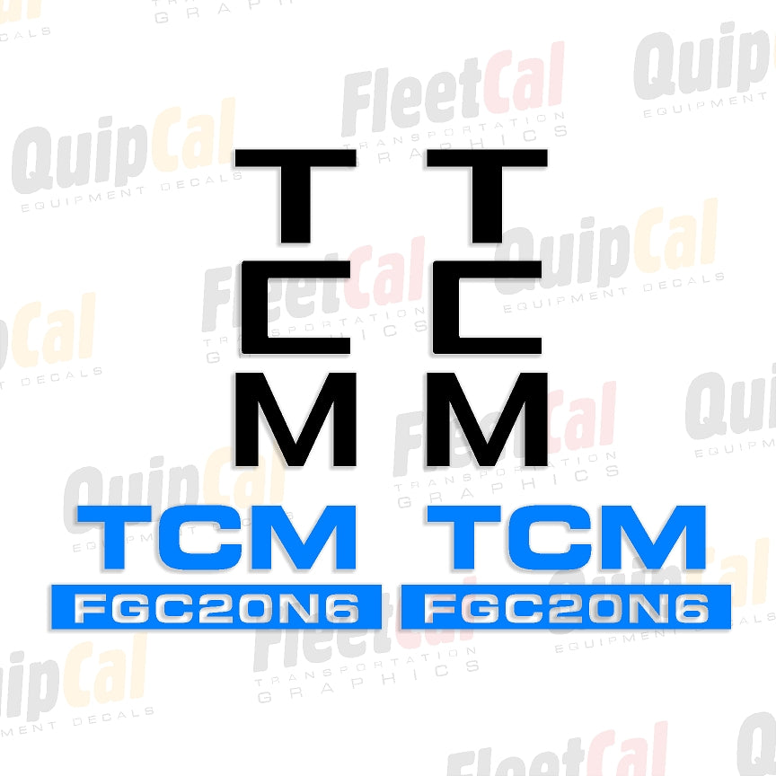 TCM FGC20N6 Forklift Marking Decal Set – Truck and Equipment Decals