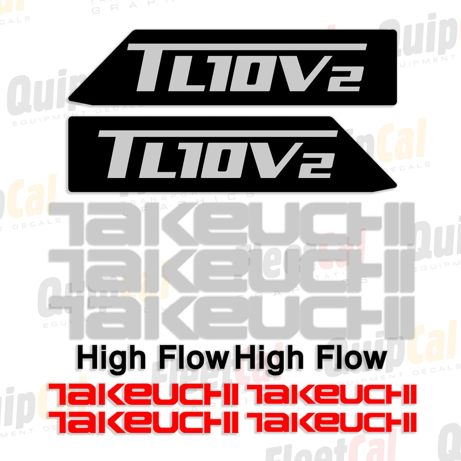 Takeuchi TL10V2 Compact Track Loader Decal Set