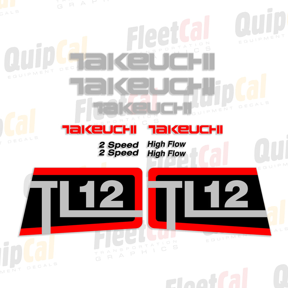 Takeuchi TL12 Compact Track Loader Decal Set