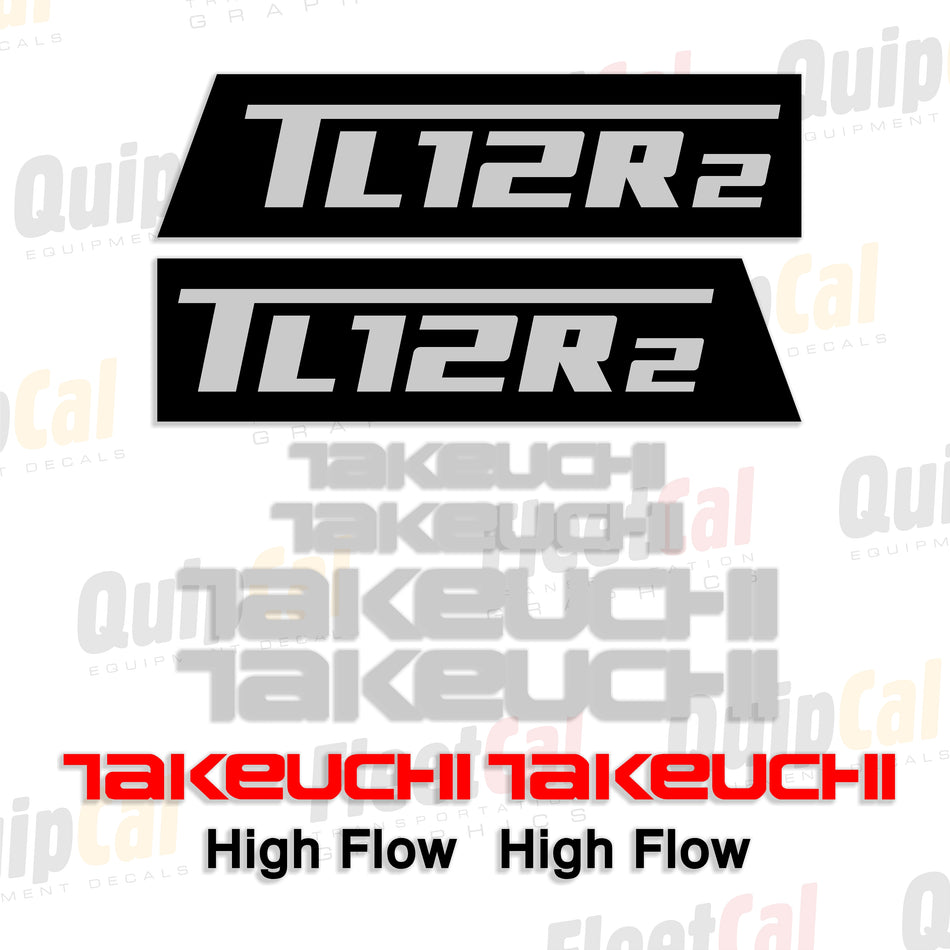 Takeuchi TL12R2 Compact Track Loader Decal Set