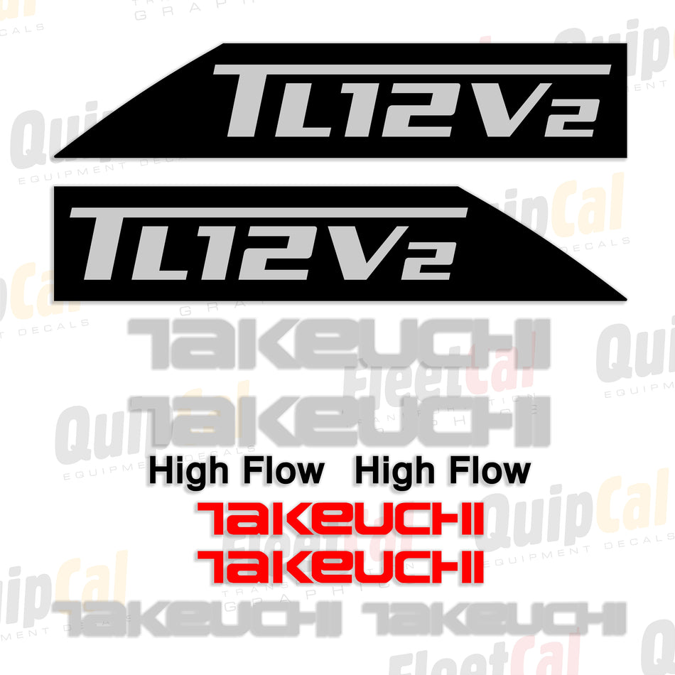 Takeuchi TL12V2 Compact Track Loader Decal Set