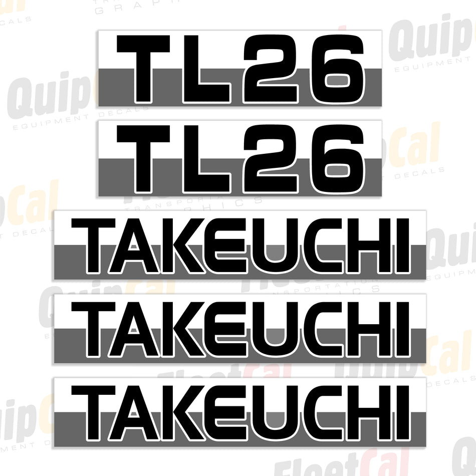 Takeuchi TL26 Compact Track Loader Decal Set