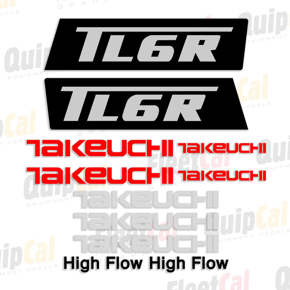 Takeuchi TL6R Compact Track Loader Decal Set