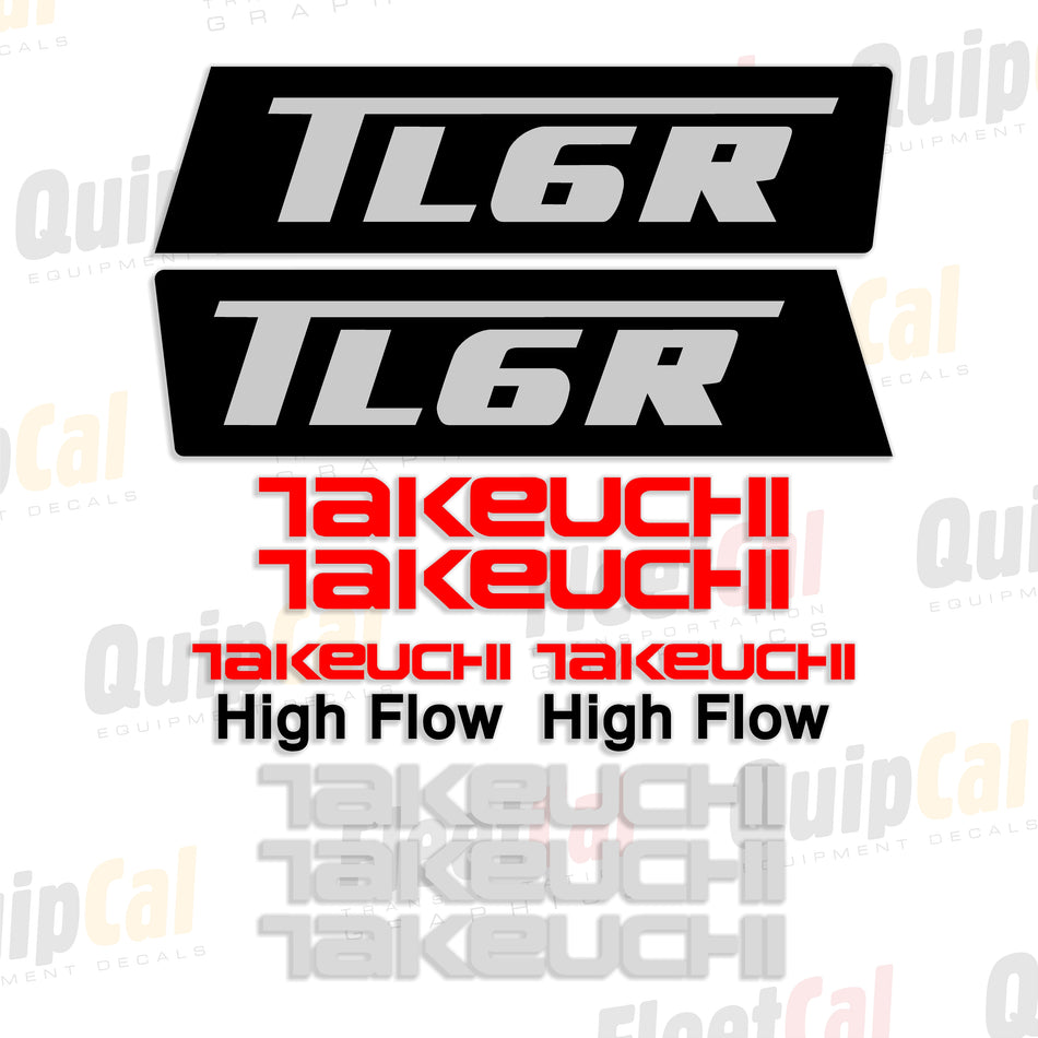 Takeuchi TL6R Compact Track Loader Decal Set