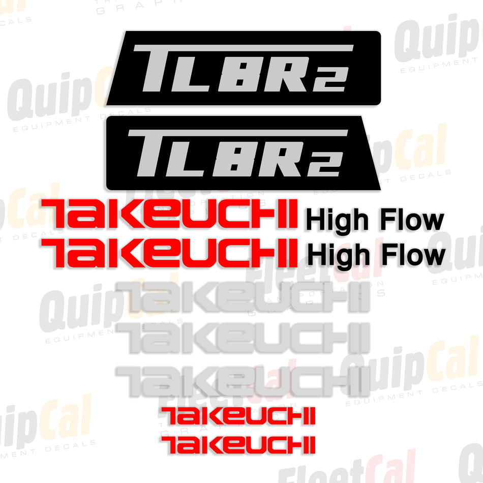 Takeuchi TL8R2 Compact Track Loader Decal Set