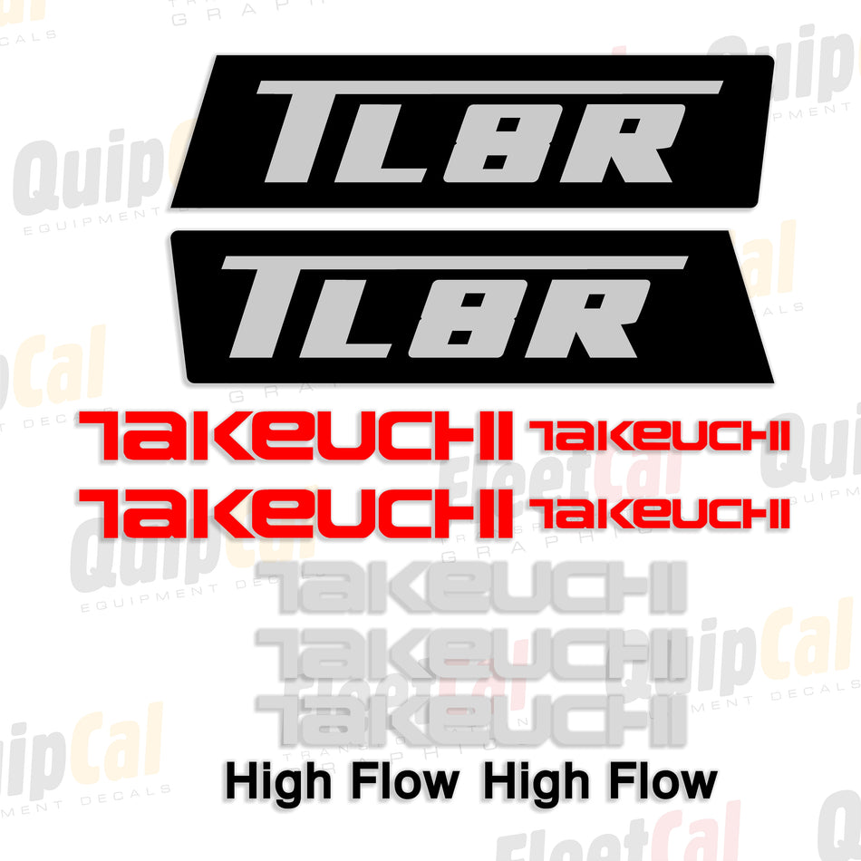 Takeuchi TL8R Compact Track Loader Decal Set