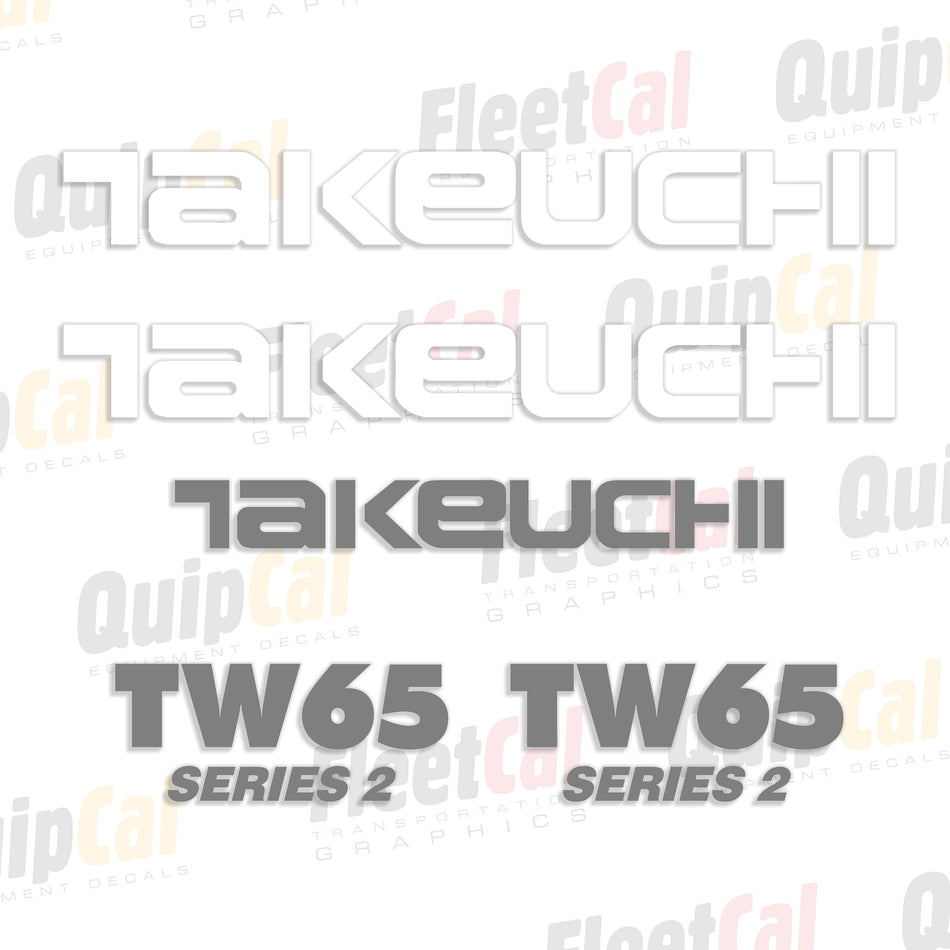 Takeuchi TW65 Series 2 Wheel Loader Decal Set