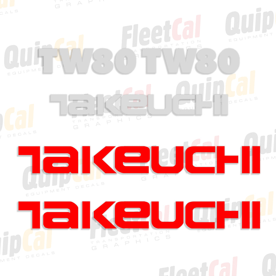 Takeuchi TW80 Wheel Loader Decal Set