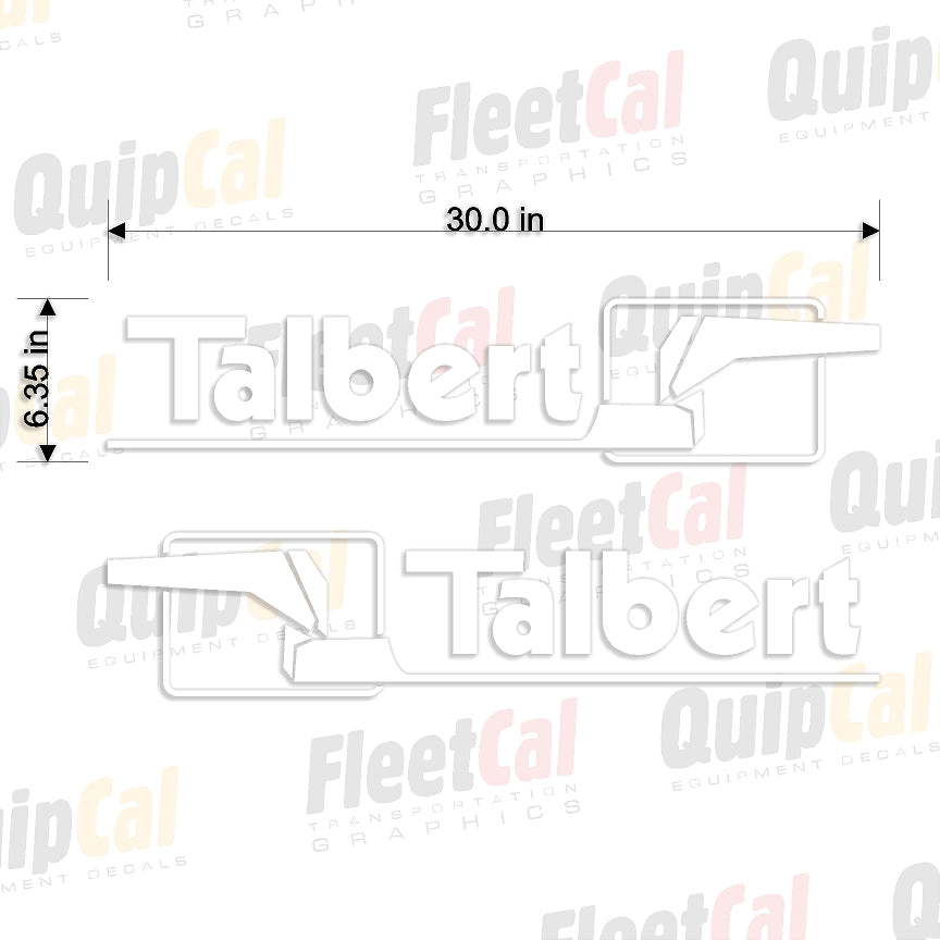 Talbert Trailers Logo Decals (1 PAIR) – Truck and Equipment Decals