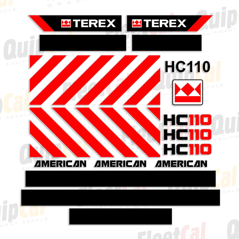Terex HC110 Crawler Crane Decal Set