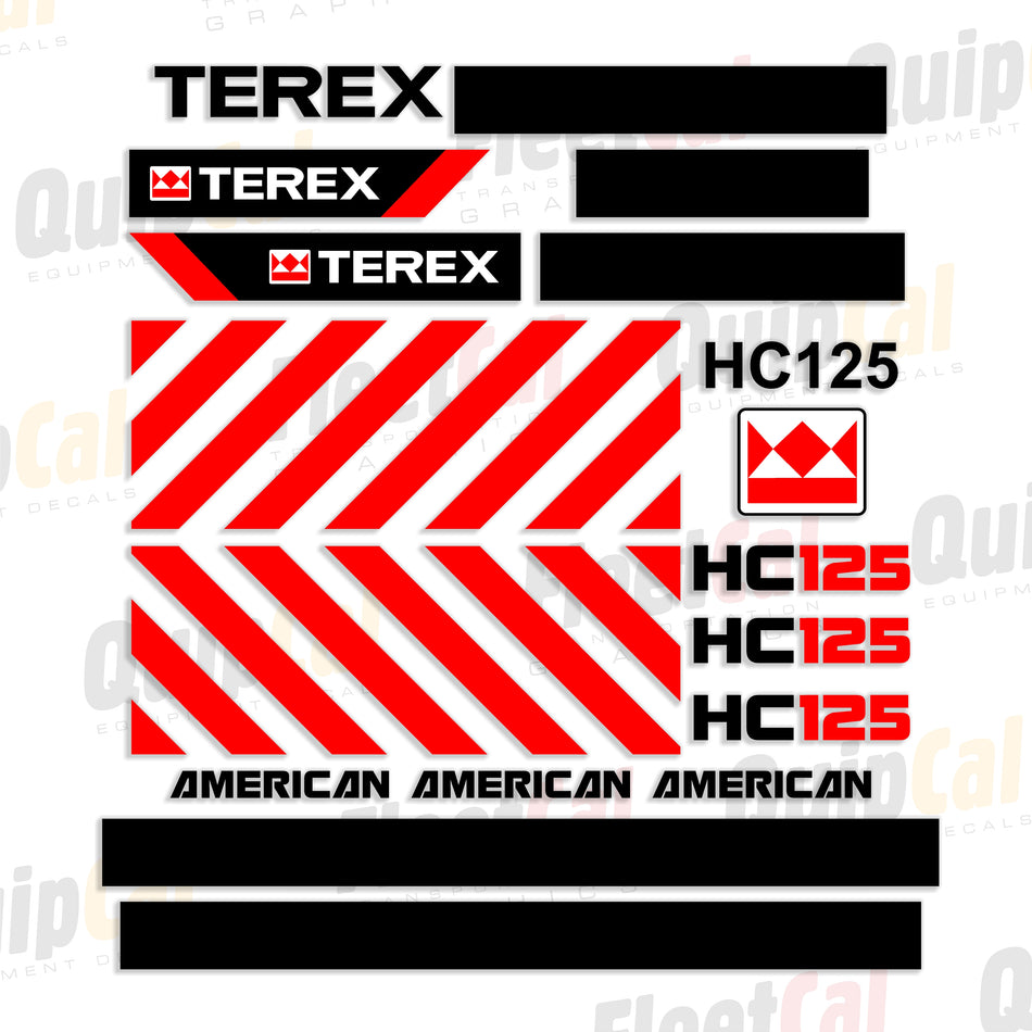 Terex HC125 Crawler Crane Decal Set