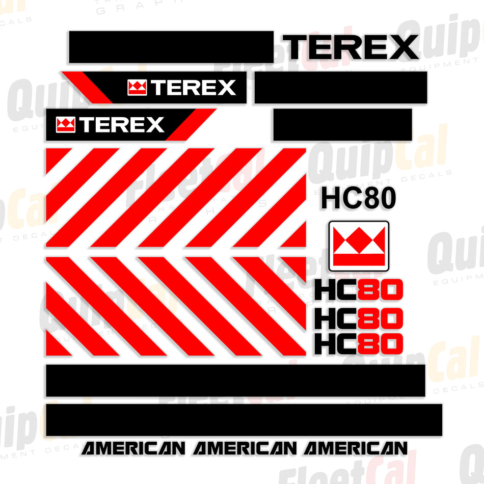 Terex HC80 Crawler Crane Decal Set