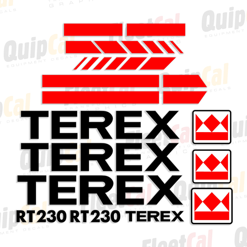 Terex RT230 Rough Terrain Crane Decal Set
