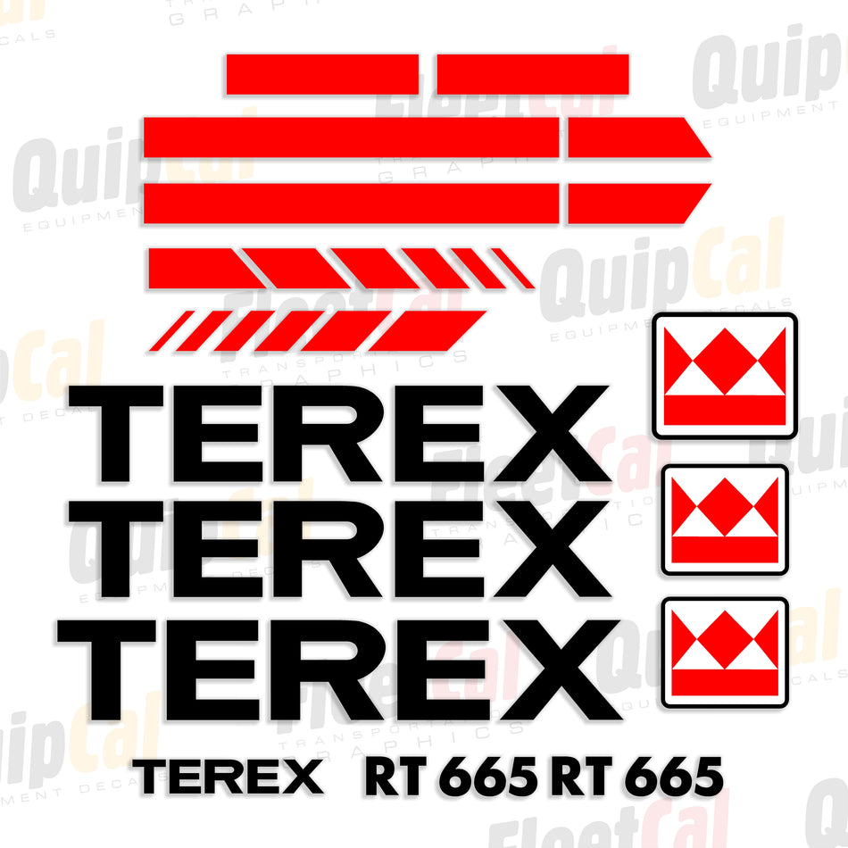 Terex RT665 Rough Terrain Crane Decal Set