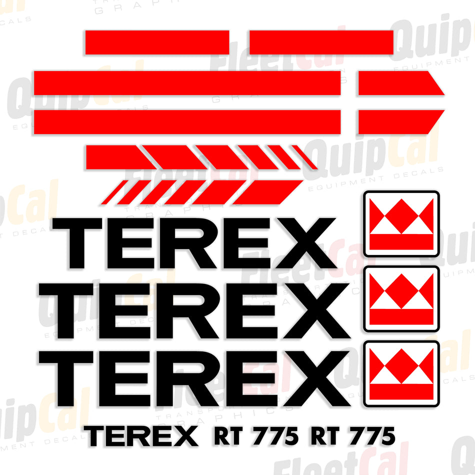 Terex RT775 Rough Terrain Crane Decal Set