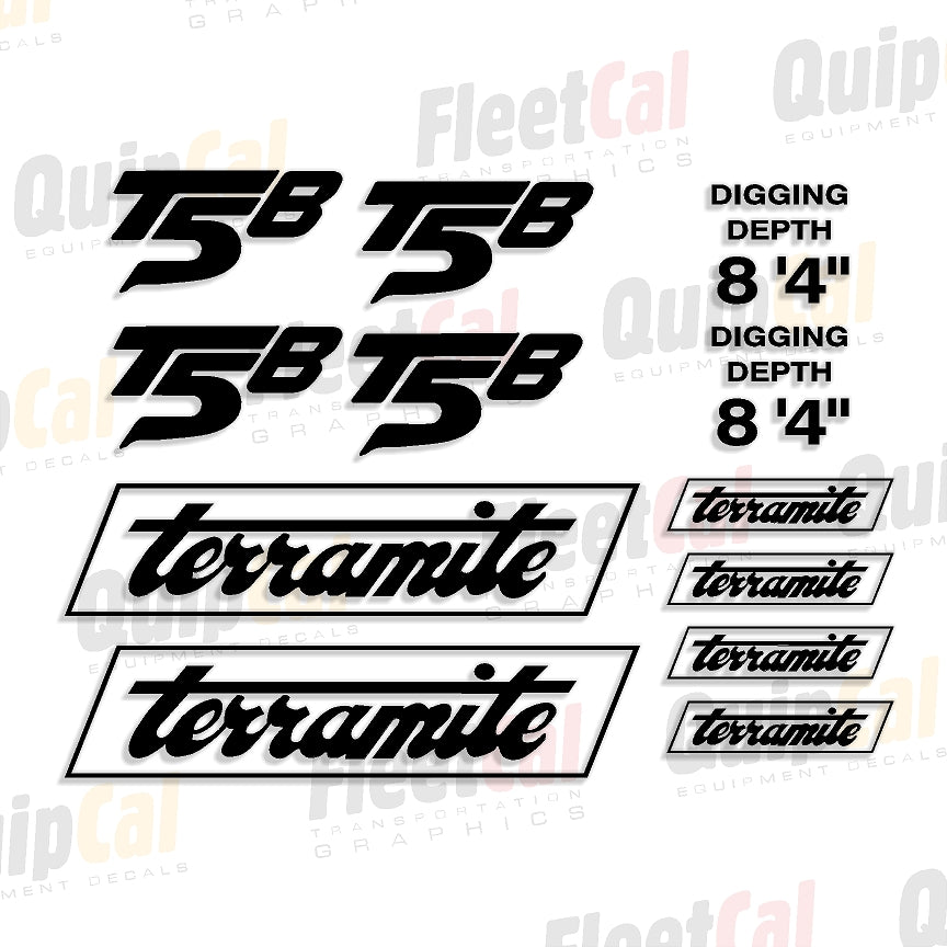 Terramite T5B Backhoe Marking Decal Set – Truck and Equipment Decals