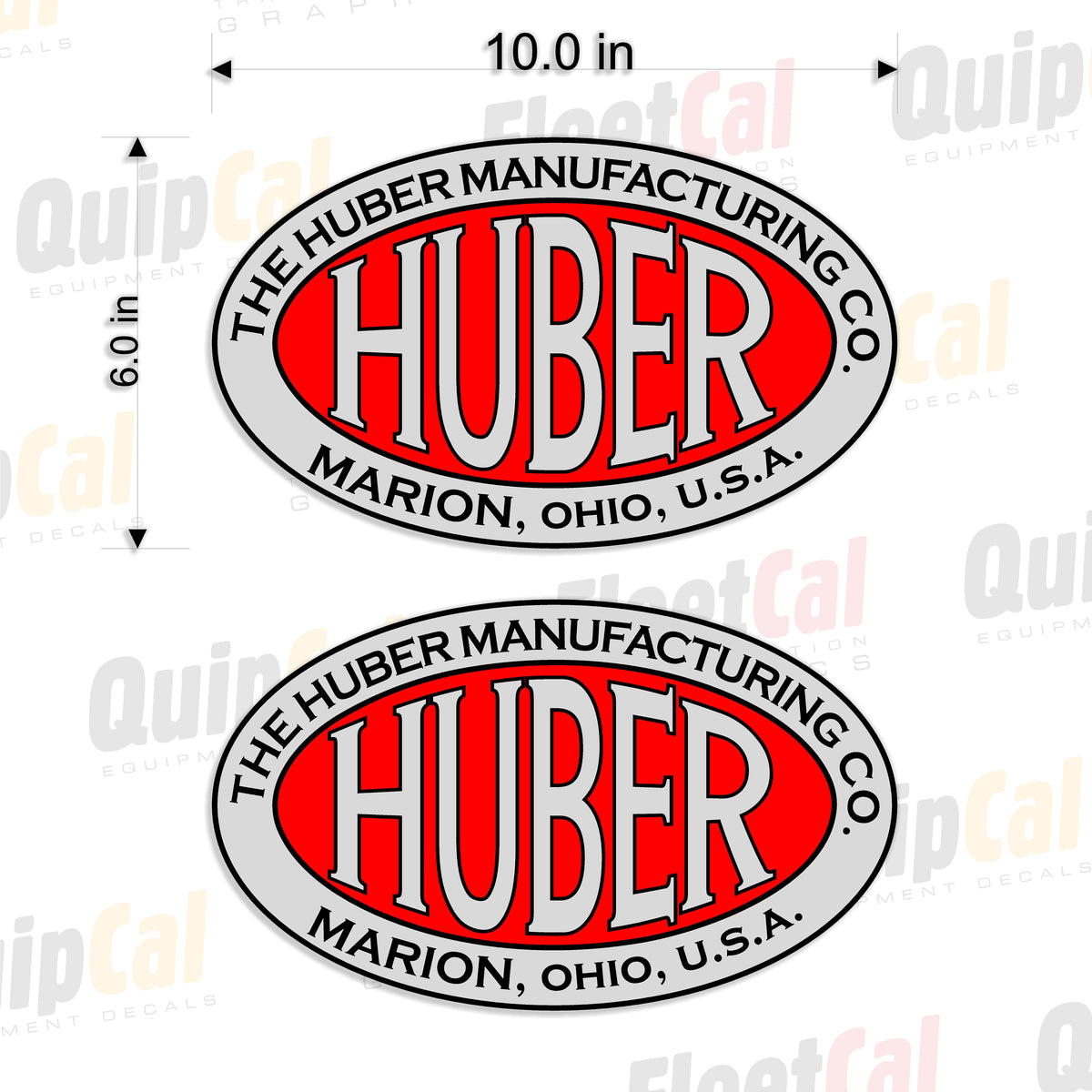 Huber Manufacturing Decals