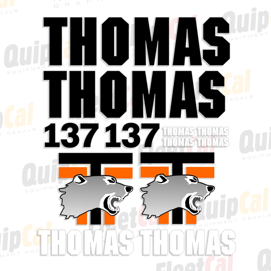 Thomas 137 Skid Loader Decal Set