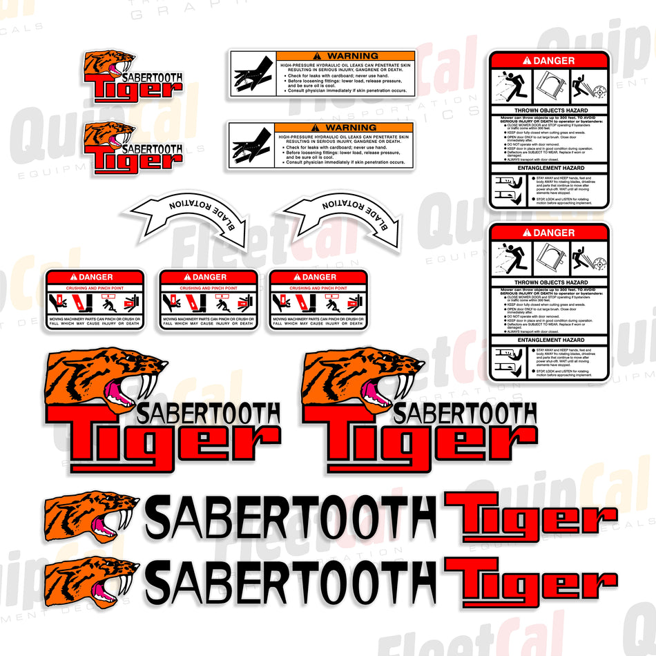 Tiger Mower Decals
