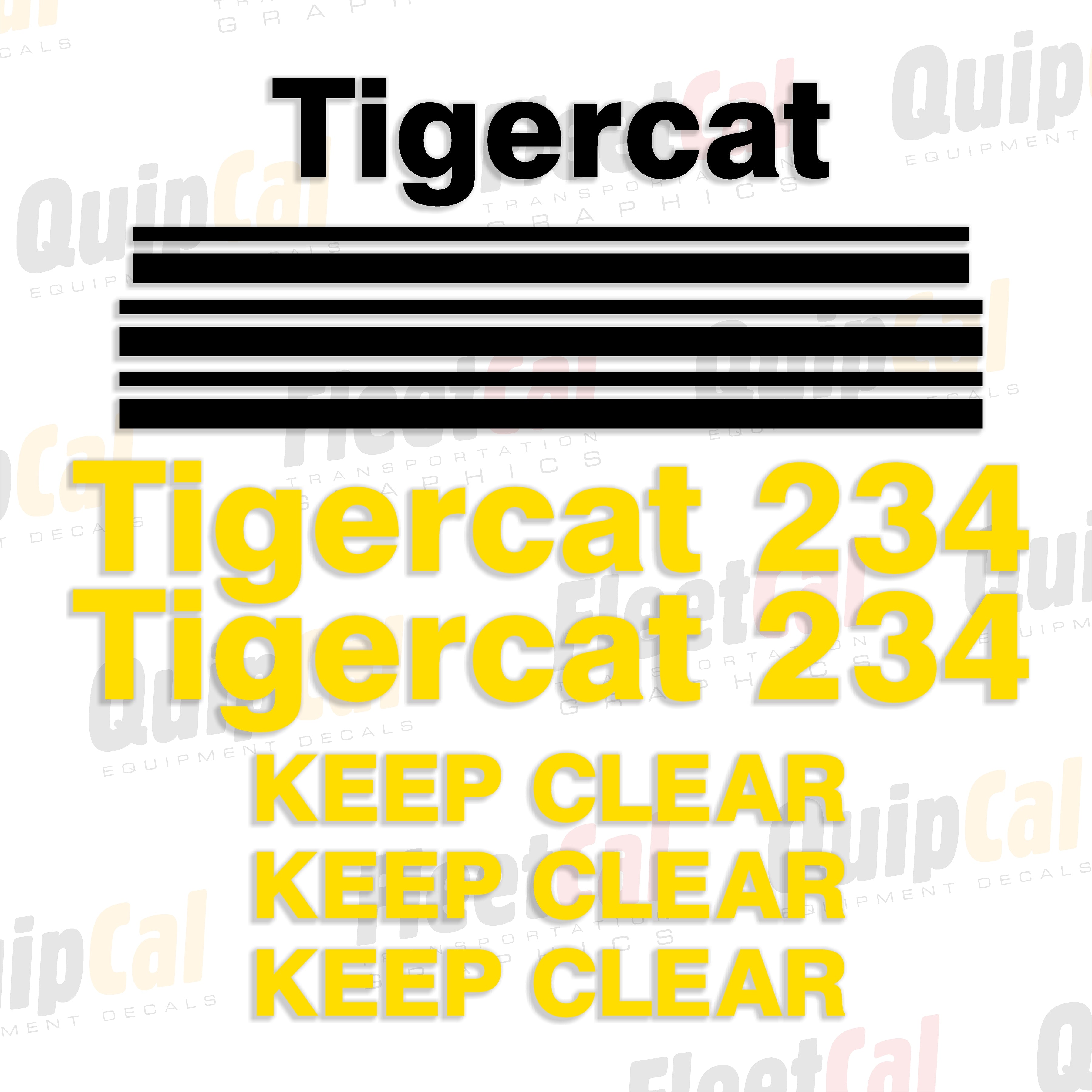 Tigercat Forestry Equipment Decals