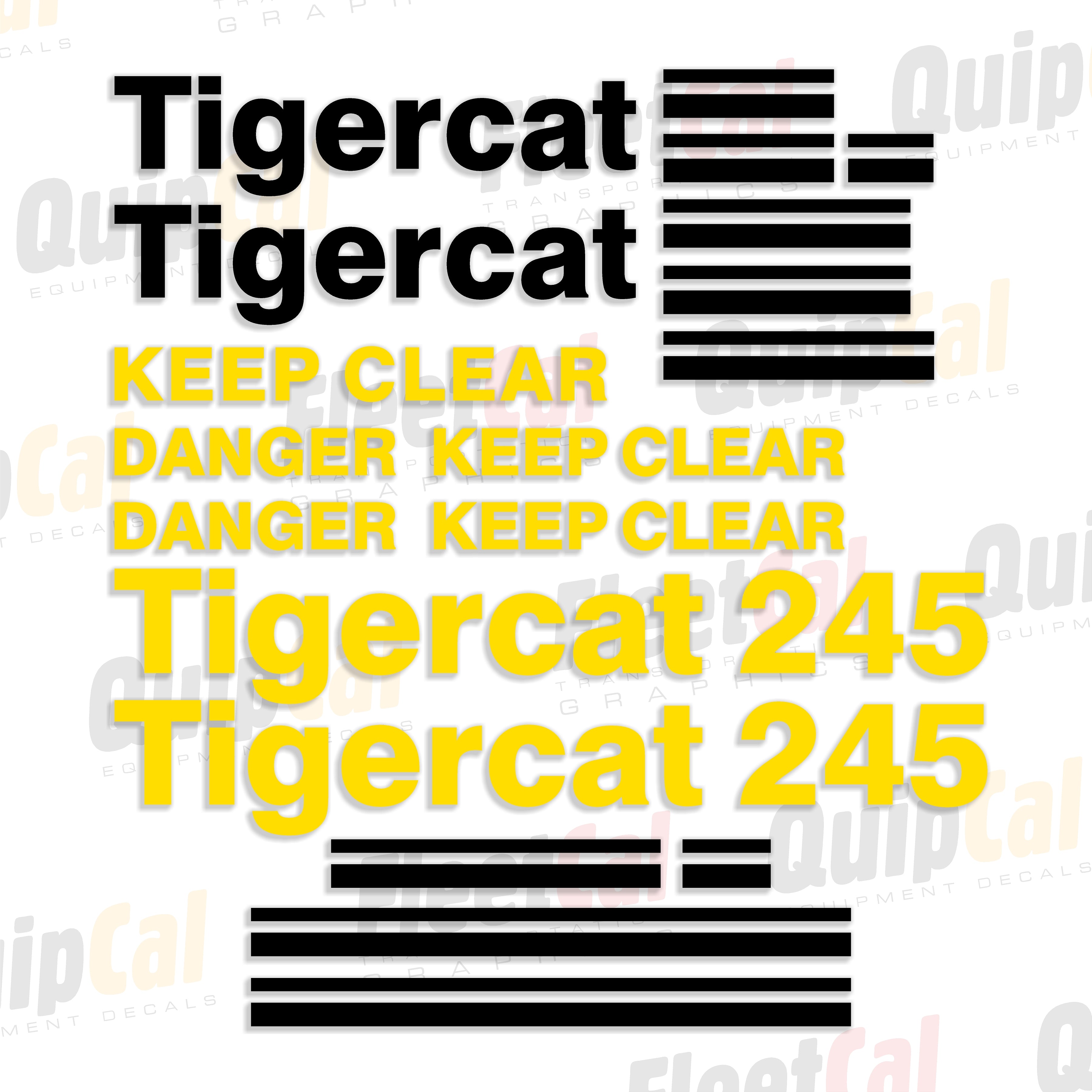 Tigercat Forestry Equipment Decals