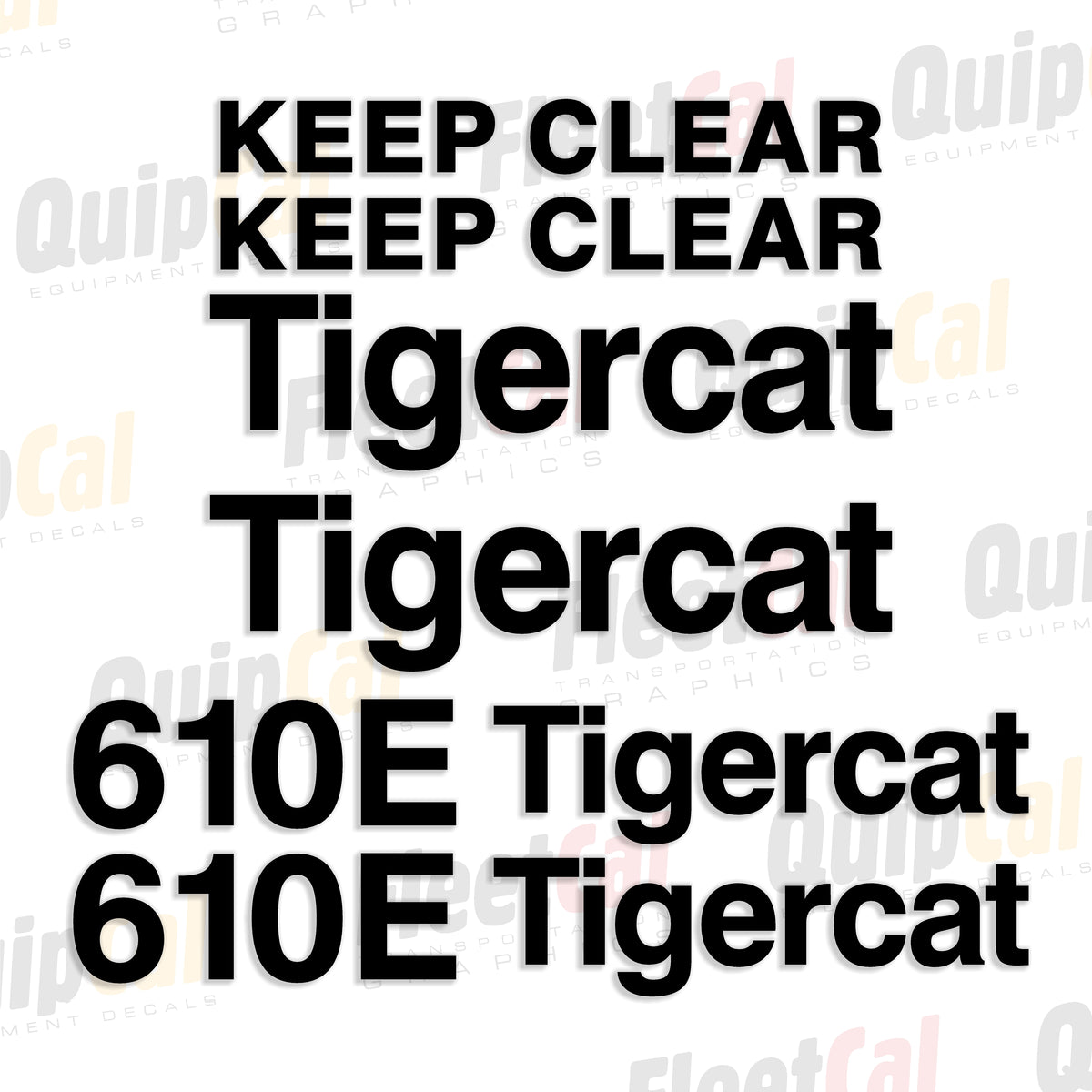 Tigercat Forestry Equipment Decals